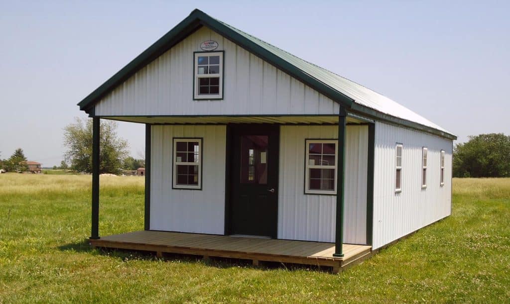 metal building hunting cabins